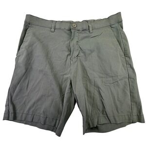 Copper & Oak Shorts Men's Size 34 Flat Front Green Casual Chino Hiking Utility